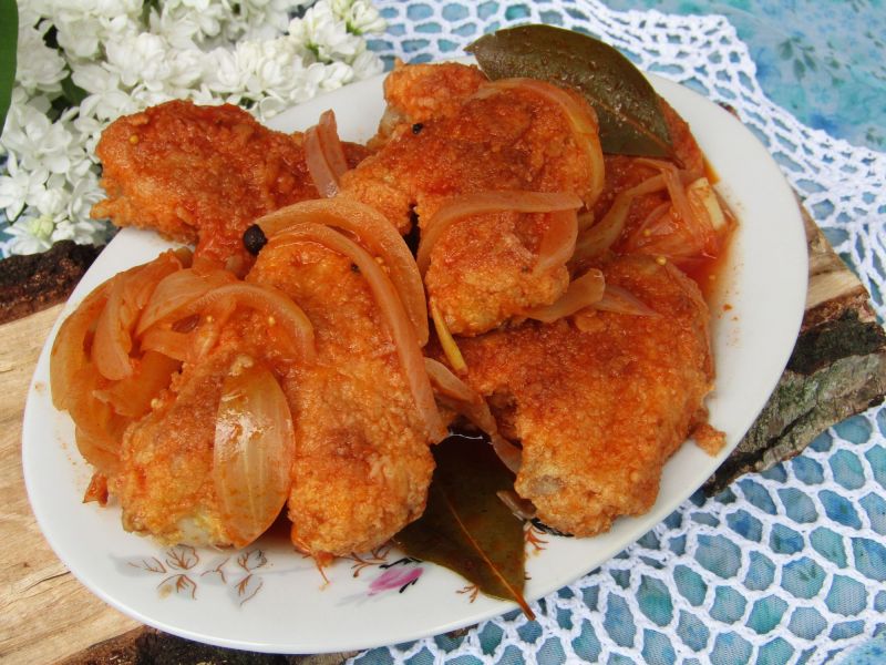 Skrzydełka marynowane w zalewe pomidorowej