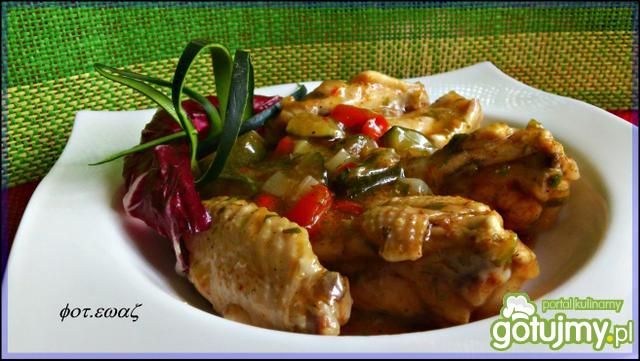 Skrzydełka paprykowo cukiniowe