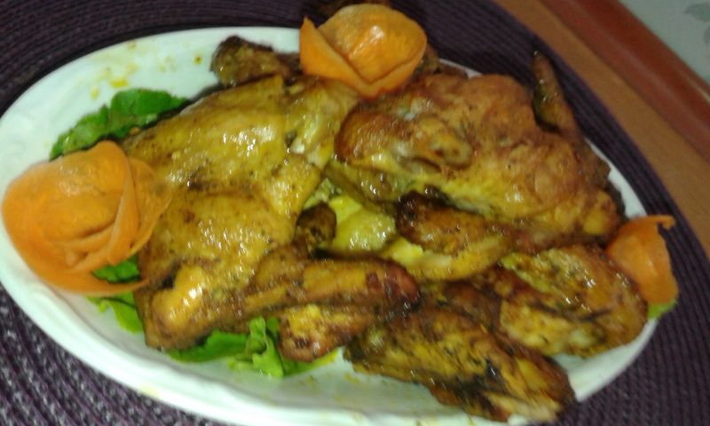 Skrzydełka pieczone na patelni