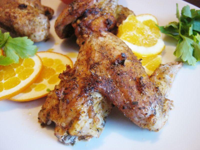 Skrzydełka pieczone w soku pomarańczowym Skrzydełka pieczone w soku pomarańczowym