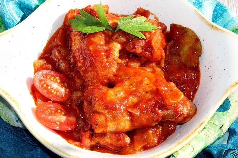 Skrzydełka pieczone w sosie ketchupowym