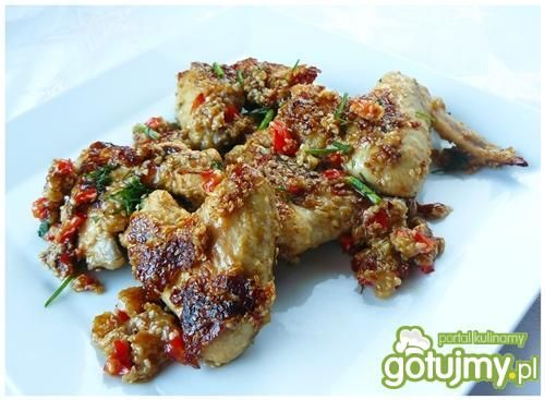 Skrzydełka po diabelsku w sezamie Skrzydełka po diabelsku w sezamie