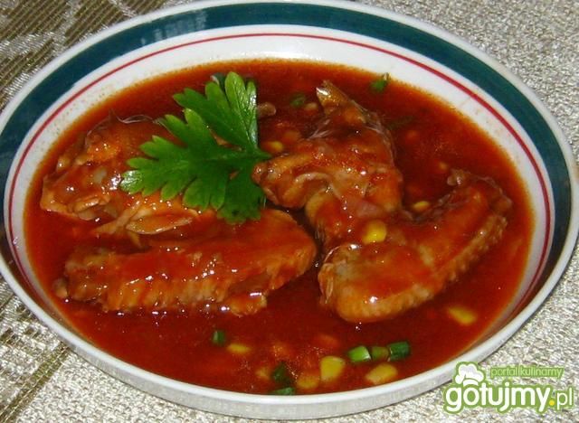 Skrzydełka w ketchupowym sosie