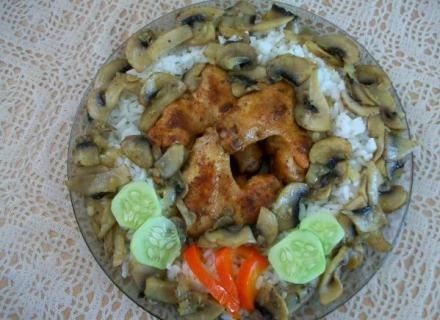 skrzydełka w pieczarkach skrzydełka w pieczarkach