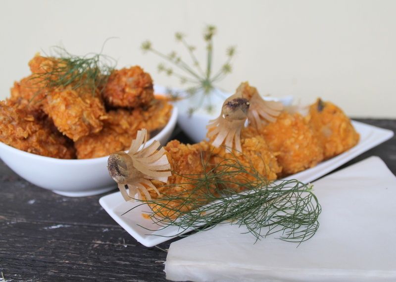 Skrzydełka w płatkach kukurydzianych 