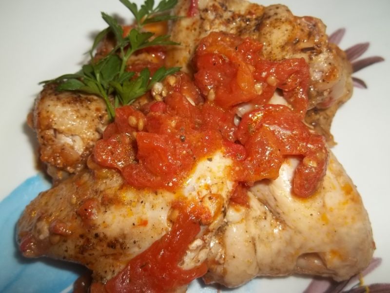 Skrzydełka z kurczaka w pomidorach Skrzydełka z kurczaka w pomidorach