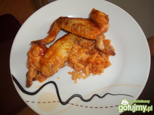 Skrzydełka zapiekane na ryżu