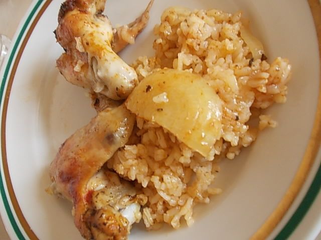 Skrzydełka zapiekane z ryżem Skrzydełka zapiekane z ryżem