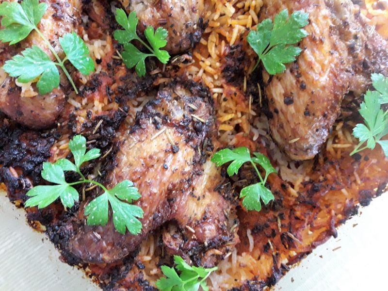 Skrzydełka zapiekane  z ryżem dla zapracowanych