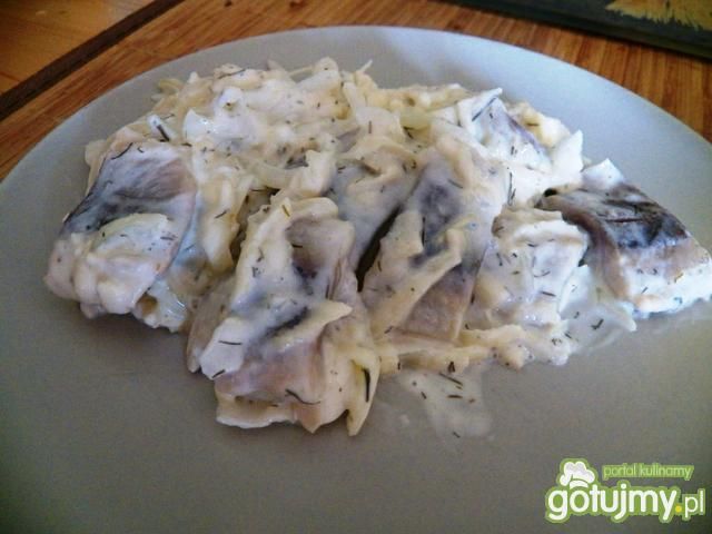 Śledź z jabłkiem i koperkiem