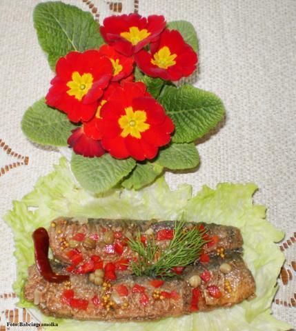 Śledzie opiekane w zalewie wg Buni  :