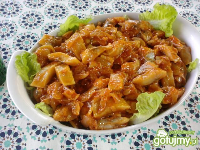 Śledzie w cebuli z keczupem Śledzie w cebuli z keczupem