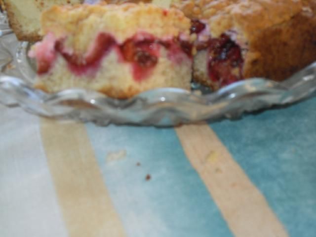 Śliwkowe z polewą śmietankową - ciasto