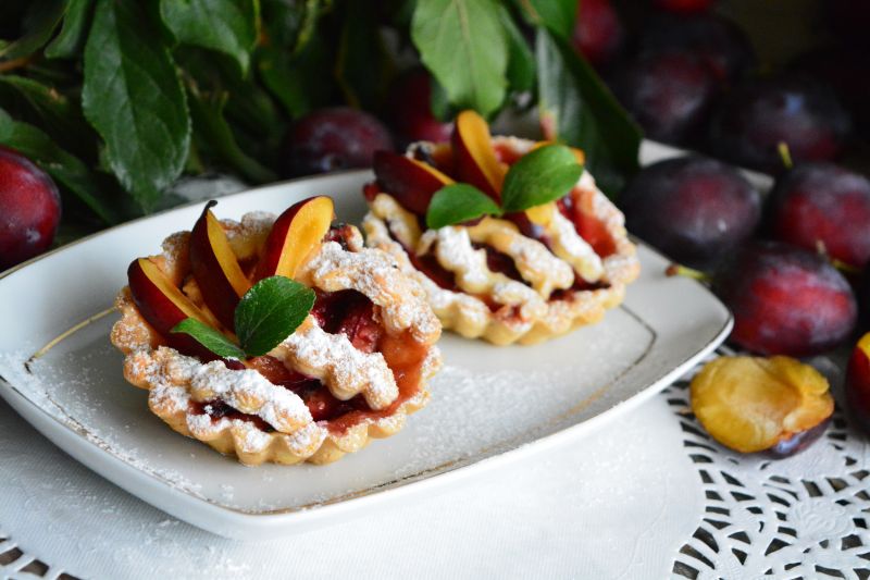 Śliwkowo - serowe tartaletki