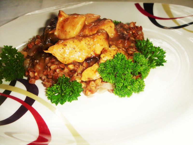 Śliwkowy kurczak z kaszotto Śliwkowy kurczak z kaszotto