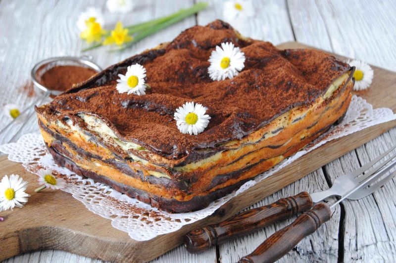 Słodka lasagne z serem Słodka lasagne z serem