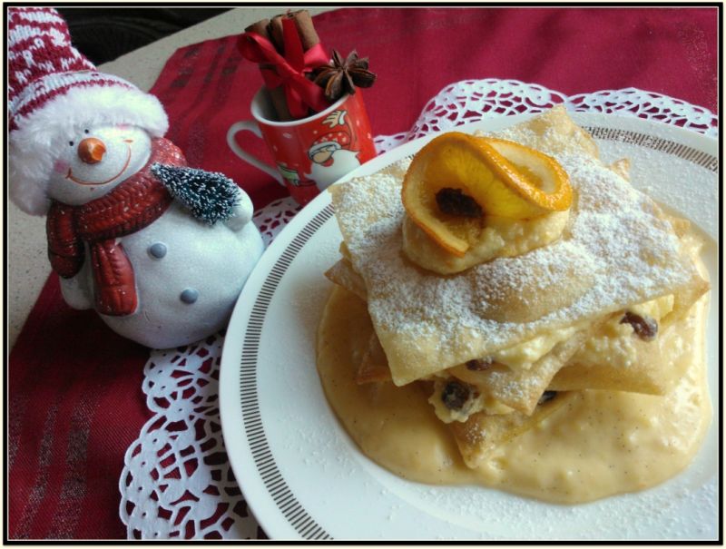 Słodka serowa lazania