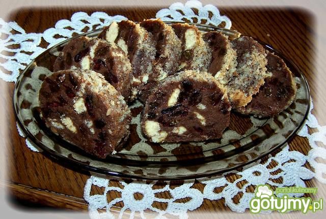 Słodki salceson bakaliowy Słodki salceson bakaliowy