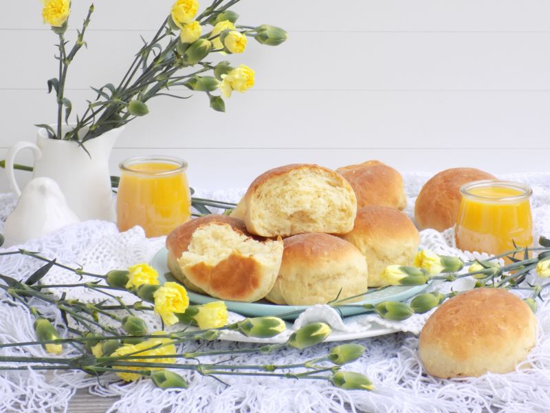 Słodkie bułeczki pomarańczowe