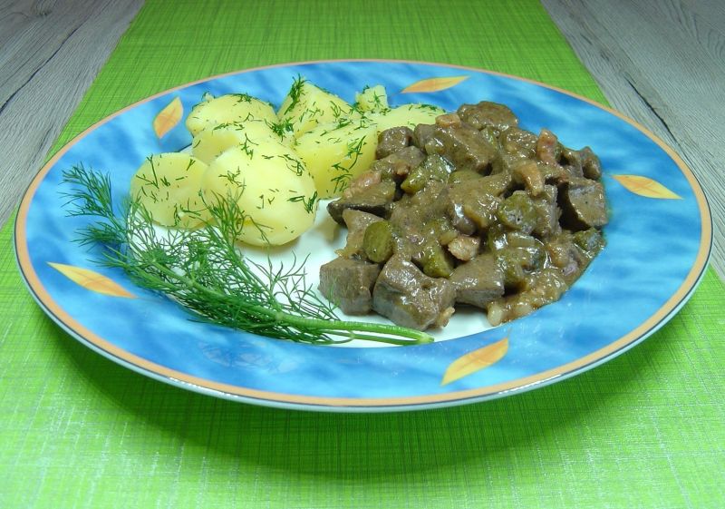 Słodko - kwaśny gulasz z wątroby wołowej