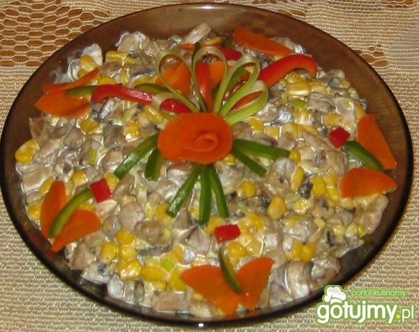 Smaczna sałatka pieczarkowa Smaczna sałatka pieczarkowa