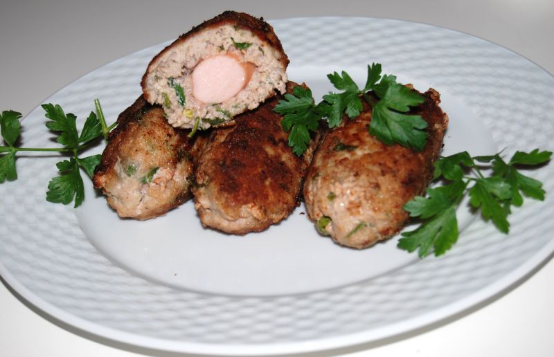 Smaczny mięsny hot dog Smaczny mięsny hot dog