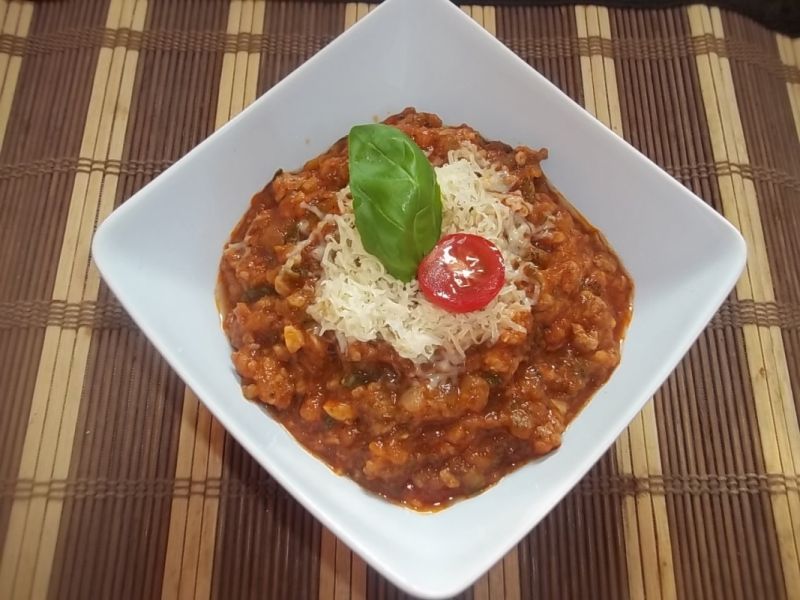 Smażona cukinia z mięsem mielonym