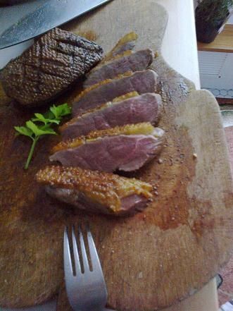 Smażona pierś z kaczki