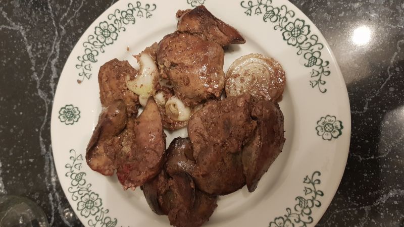 Smażona wątróbka drobiowa