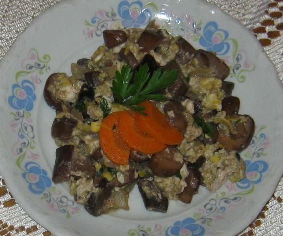 Smażone grzybki z pietruszką Smażone grzybki z pietruszką