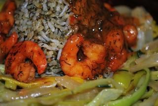 Smażone krewetki z chili 