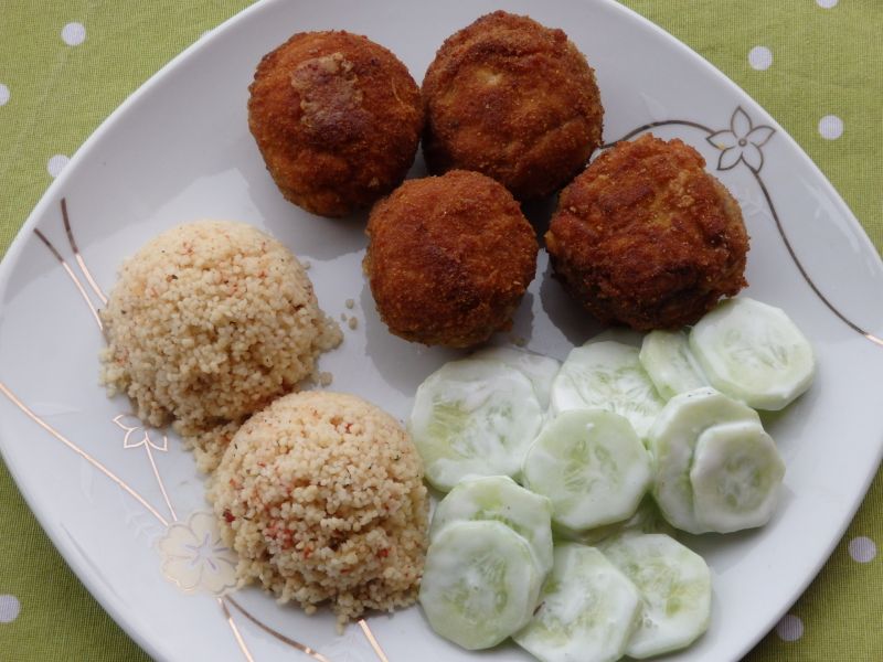 Smażone pieczarki faszerowane  Smażone pieczarki faszerowane