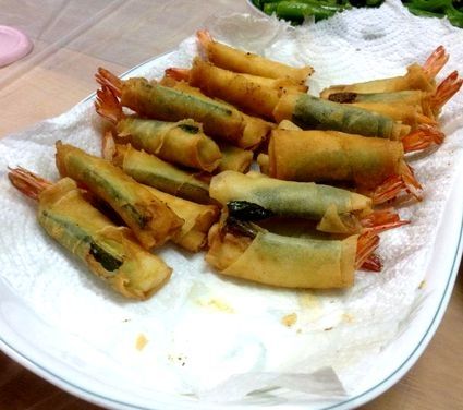 Smażone sajgonki z krewetkami