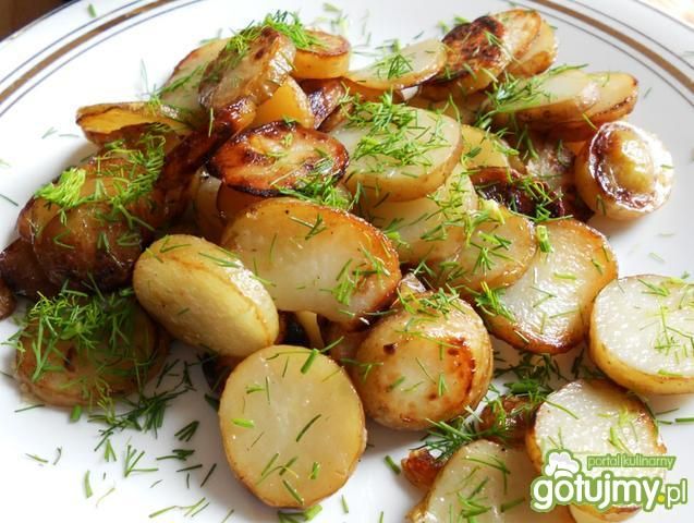 Smażone talarki z młodych ziemniaczków Smażone talarki z młodych ziemniaczków