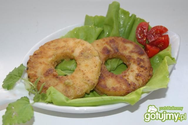 Smażony ananas z salsą  Smażony ananas z salsą