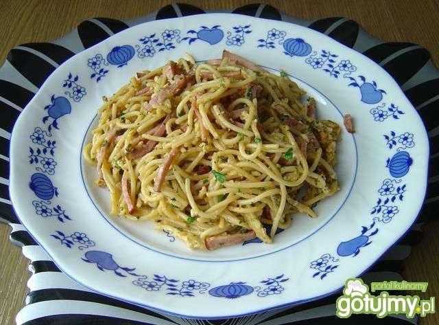 Smażony Makaron z Jajkiem i Parmezanem Smażony Makaron z Jajkiem i Parmezanem