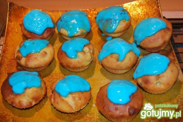 Smerfowe babeczki jogurtowe