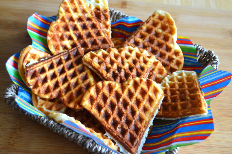 Smietankowe bezglutenowe gofry kokosowe Smietankowe bezglutenowe gofry kokosowe