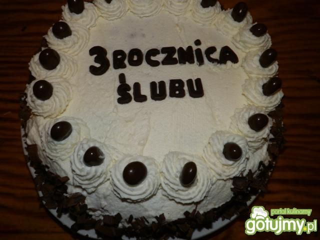 Śmietanowy torcik na rocznicę  Śmietanowy torcik na rocznicę