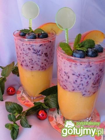 Smoothie brzoskwiniowo borówkowe