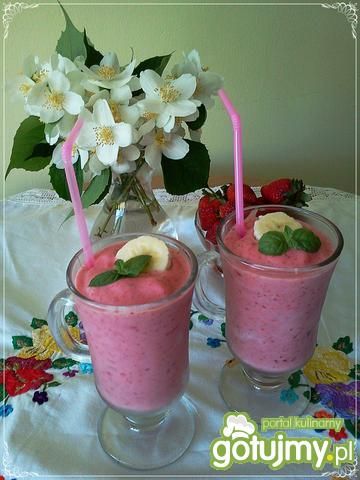 Smoothie truskawkowe z bananem