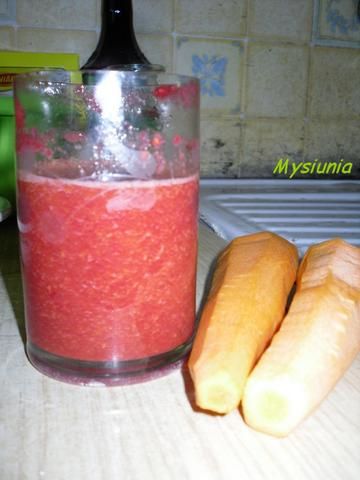 Soczek malinowo - marchewkowy 