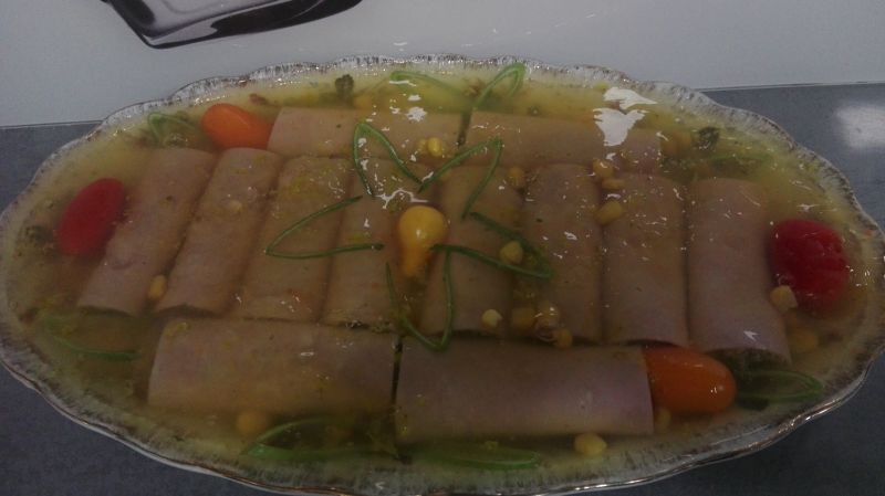 Soczewica z porem i szynką w galarecie Soczewica z porem i szynką w galarecie