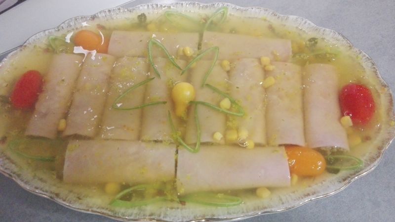 Soczewica z porem i szynką w galarecie Soczewica z porem i szynką w galarecie