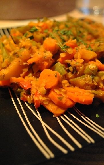 Soczewica z warzywna salsą Soczewica z warzywna salsą