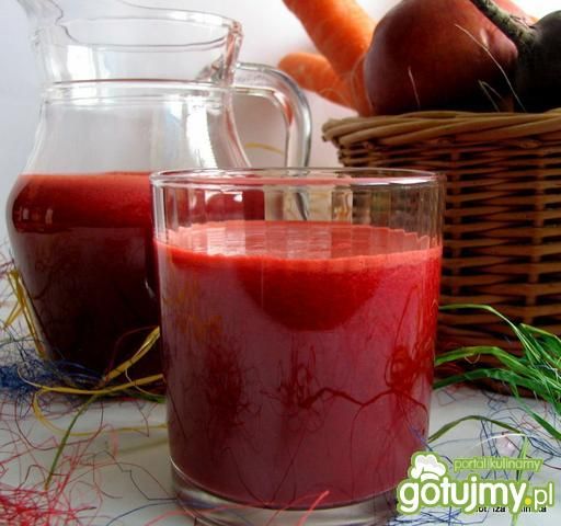 Sok z warzyw i owoców, z olejem lnianym