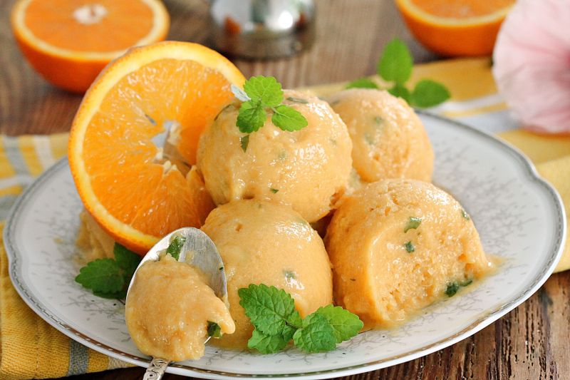 Sorbet mango z pomarańczem Sorbet mango z pomarańczem