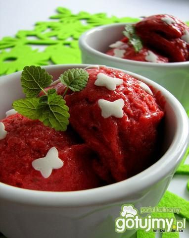 Sorbet truskawkowo-bananowy z miodem Sorbet truskawkowo-bananowy z miodem