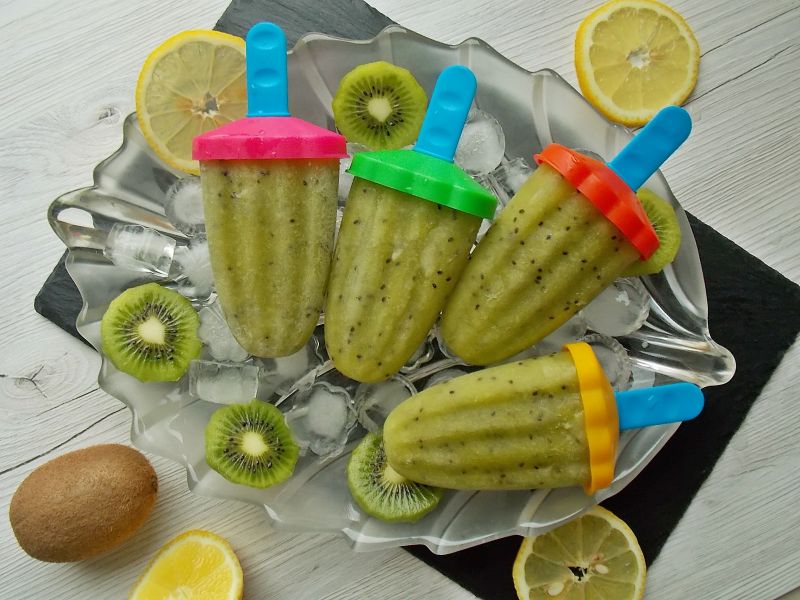 Sorbetowe lody z kiwi