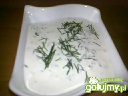 Sos  czosnkowo-koperkowy